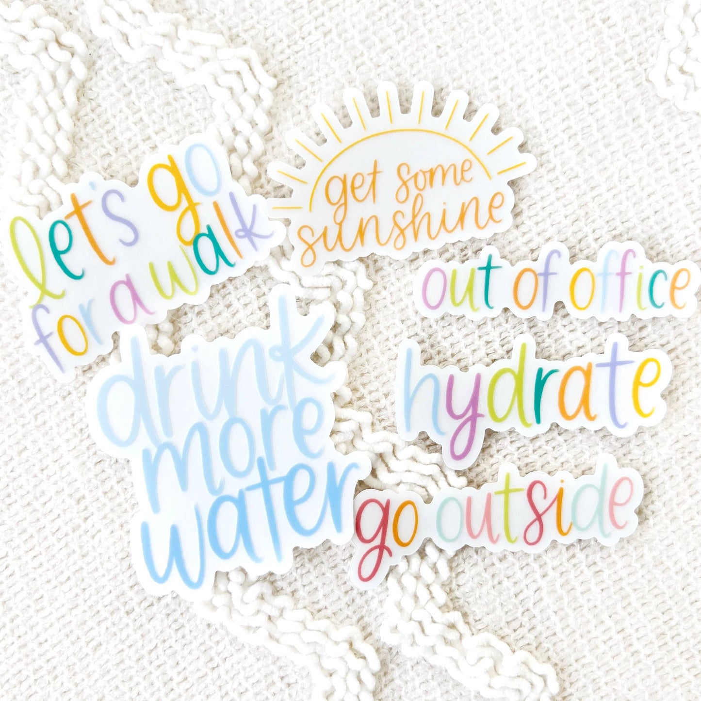 Elyse Breanne Design - Drink More Water Sticker, 3x3 in.