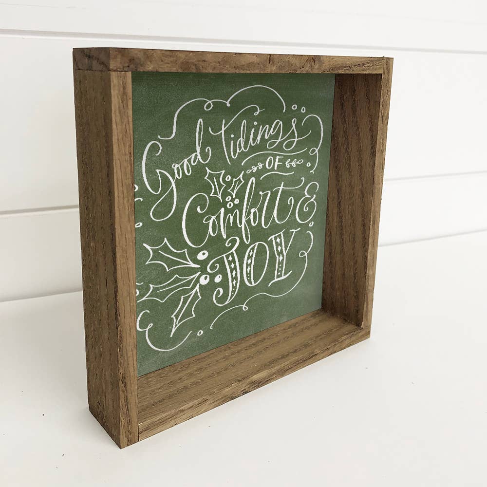 Good Tidings Christmas Wood Sign