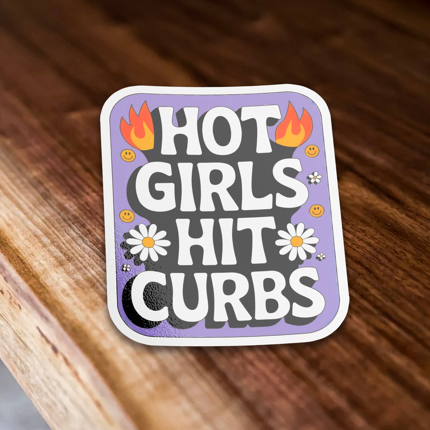 Hot Girls Hit Curbs Sticker