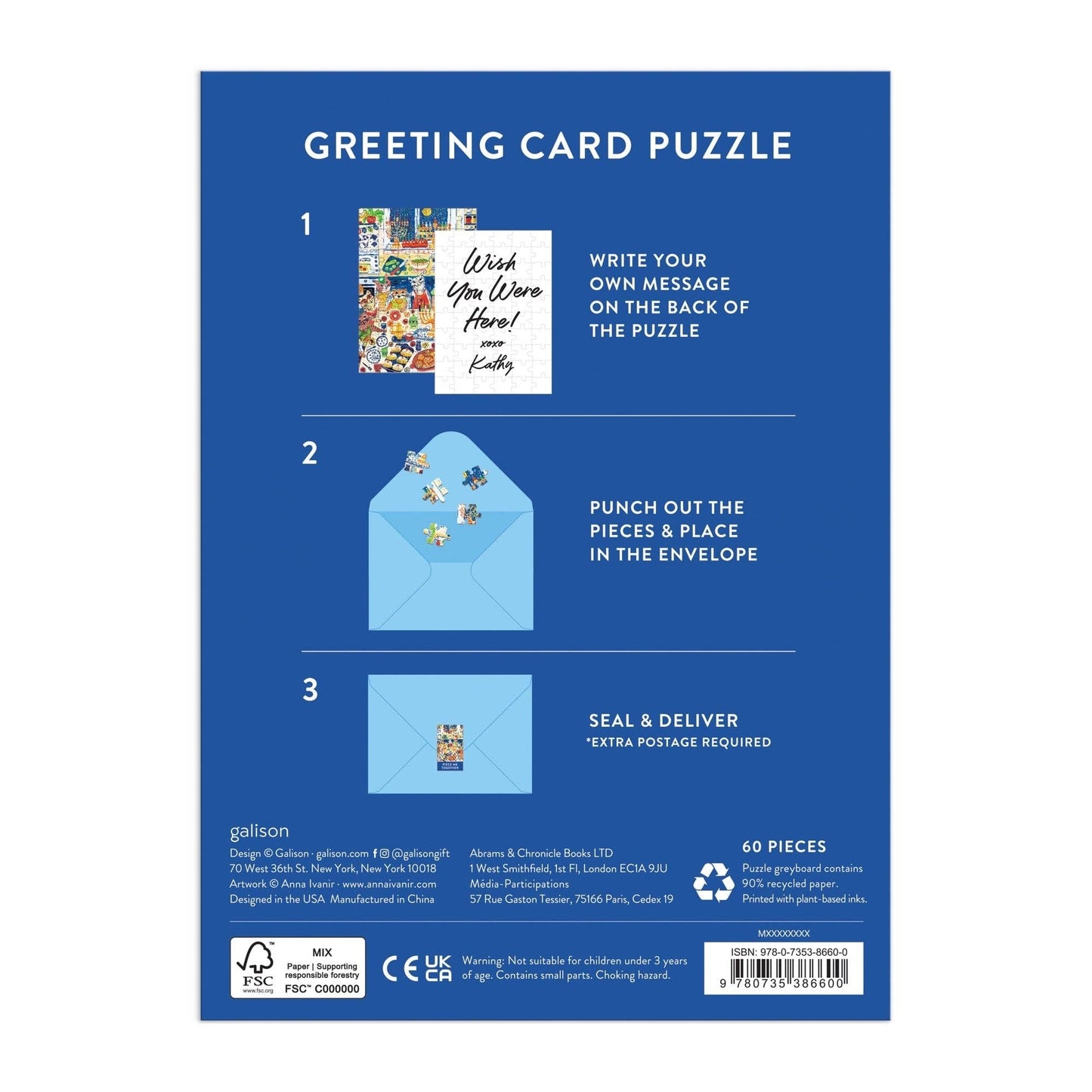 Happy Hanukcats Greeting Card Puzzle