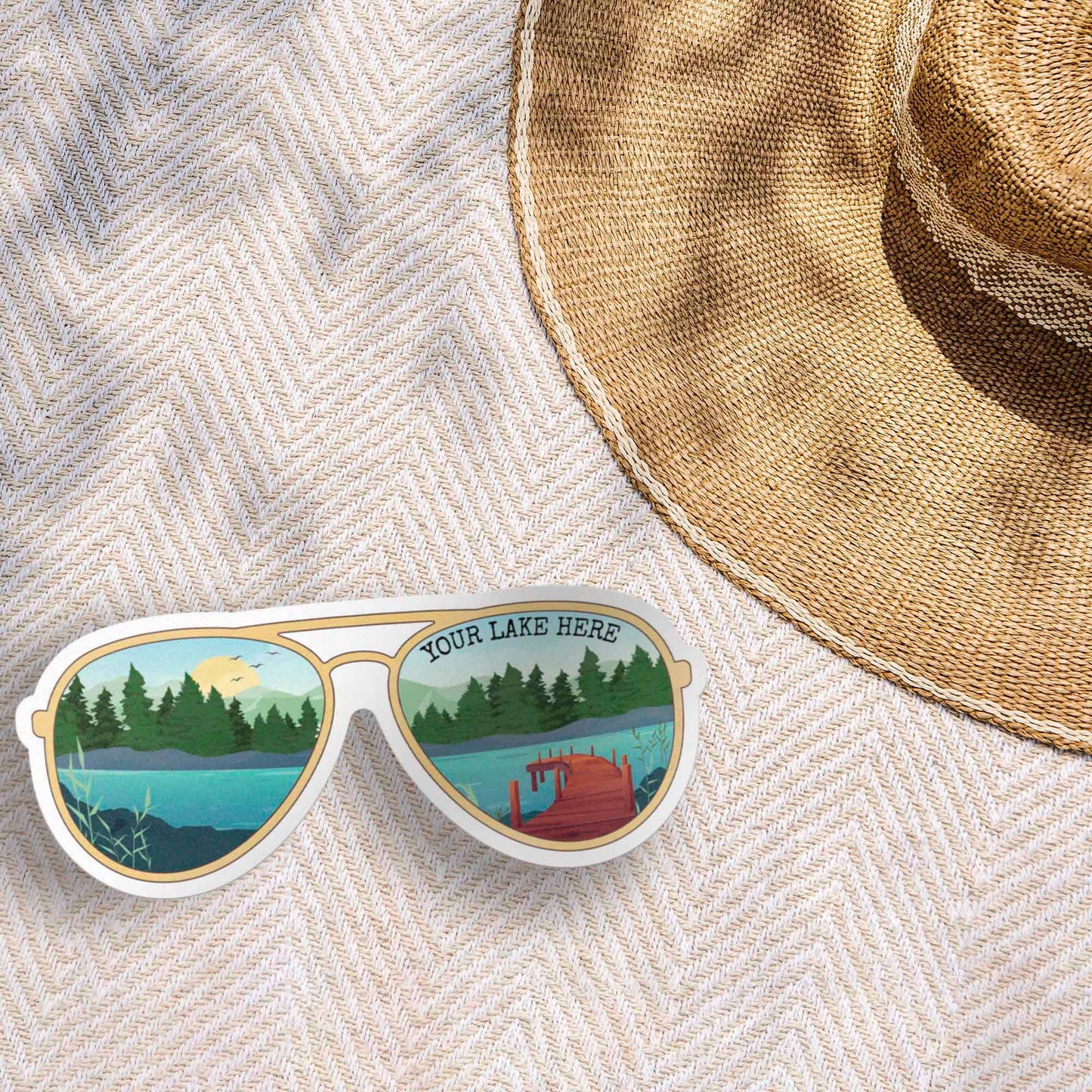 DCL Lake Sunglasses Sticker