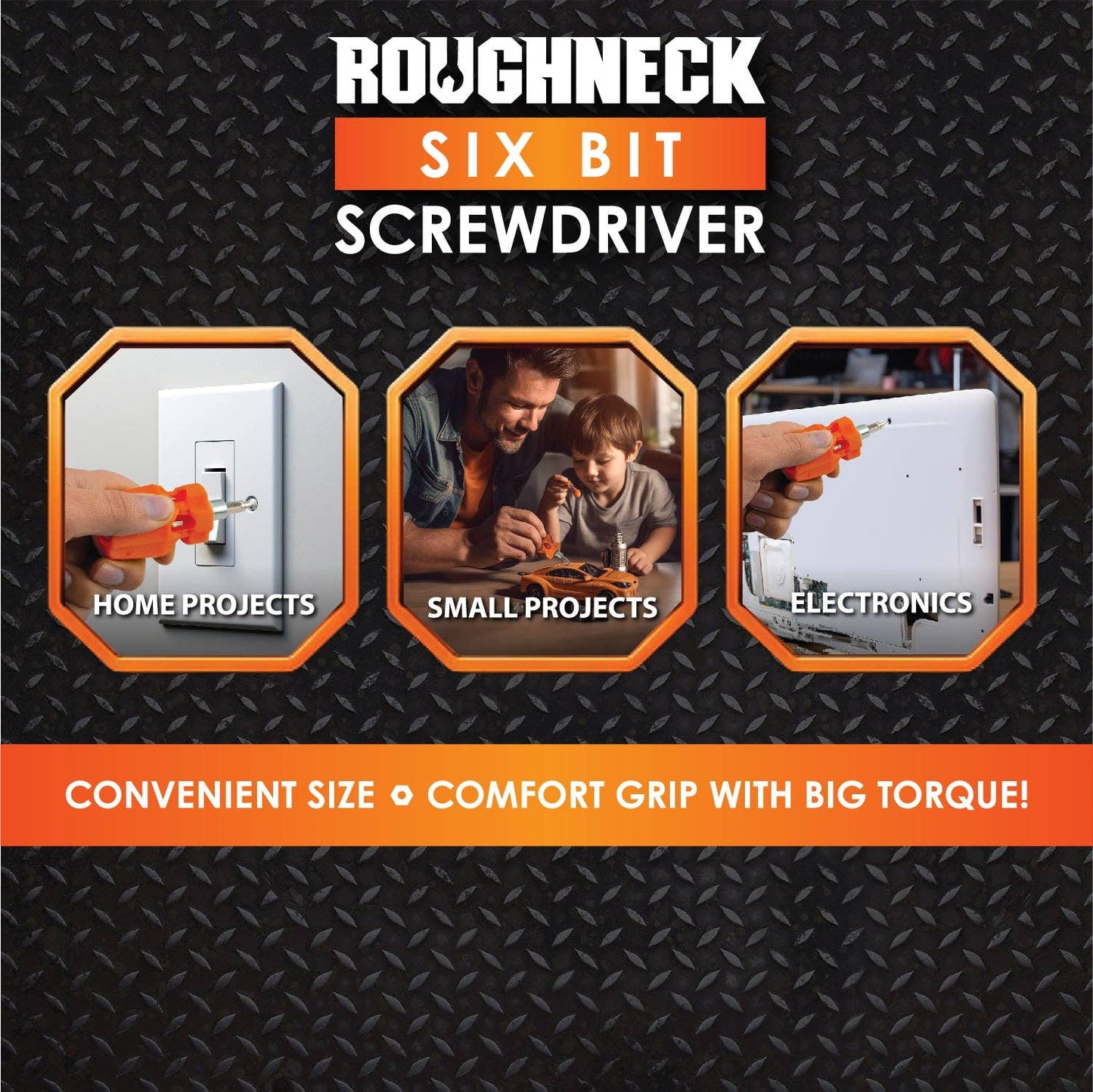Screwdriver Short Handle with 6 Bits