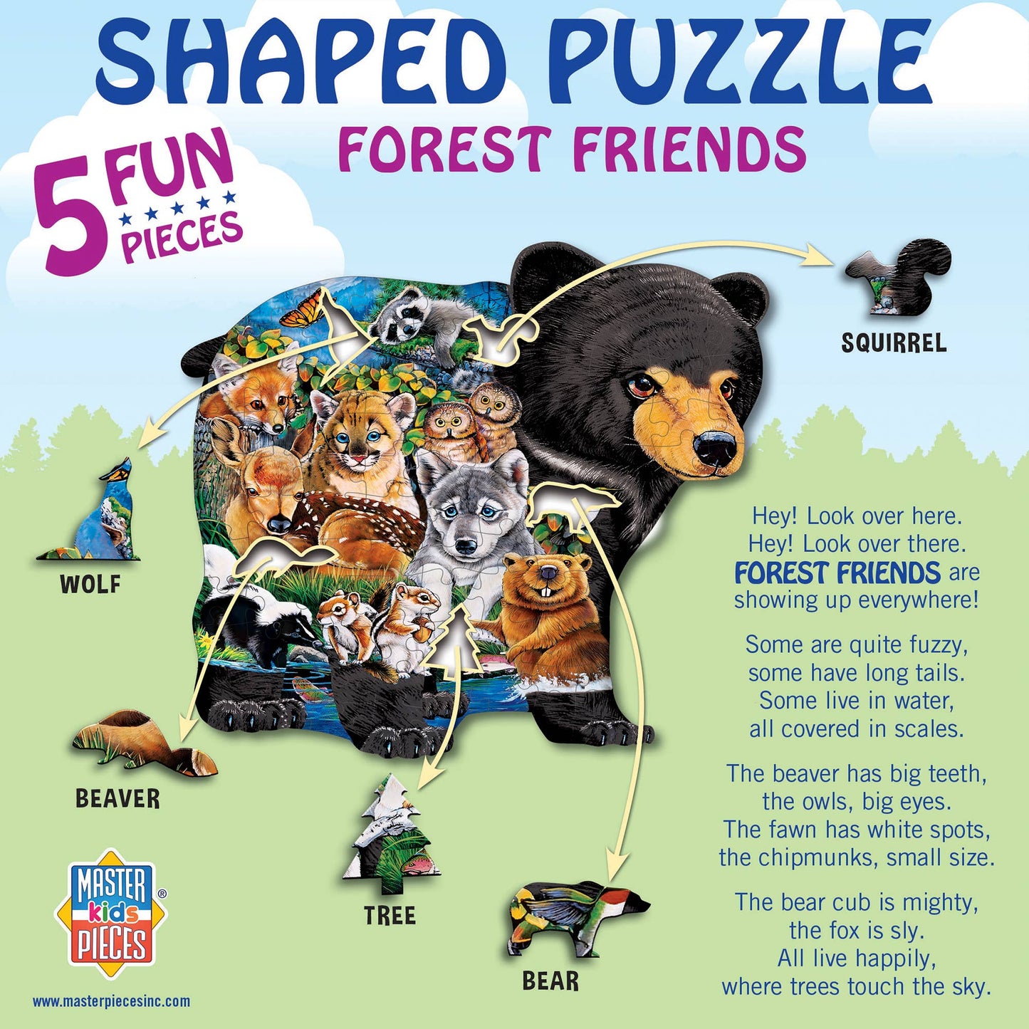 Forest Friends - 100 Piece Shaped Puzzle