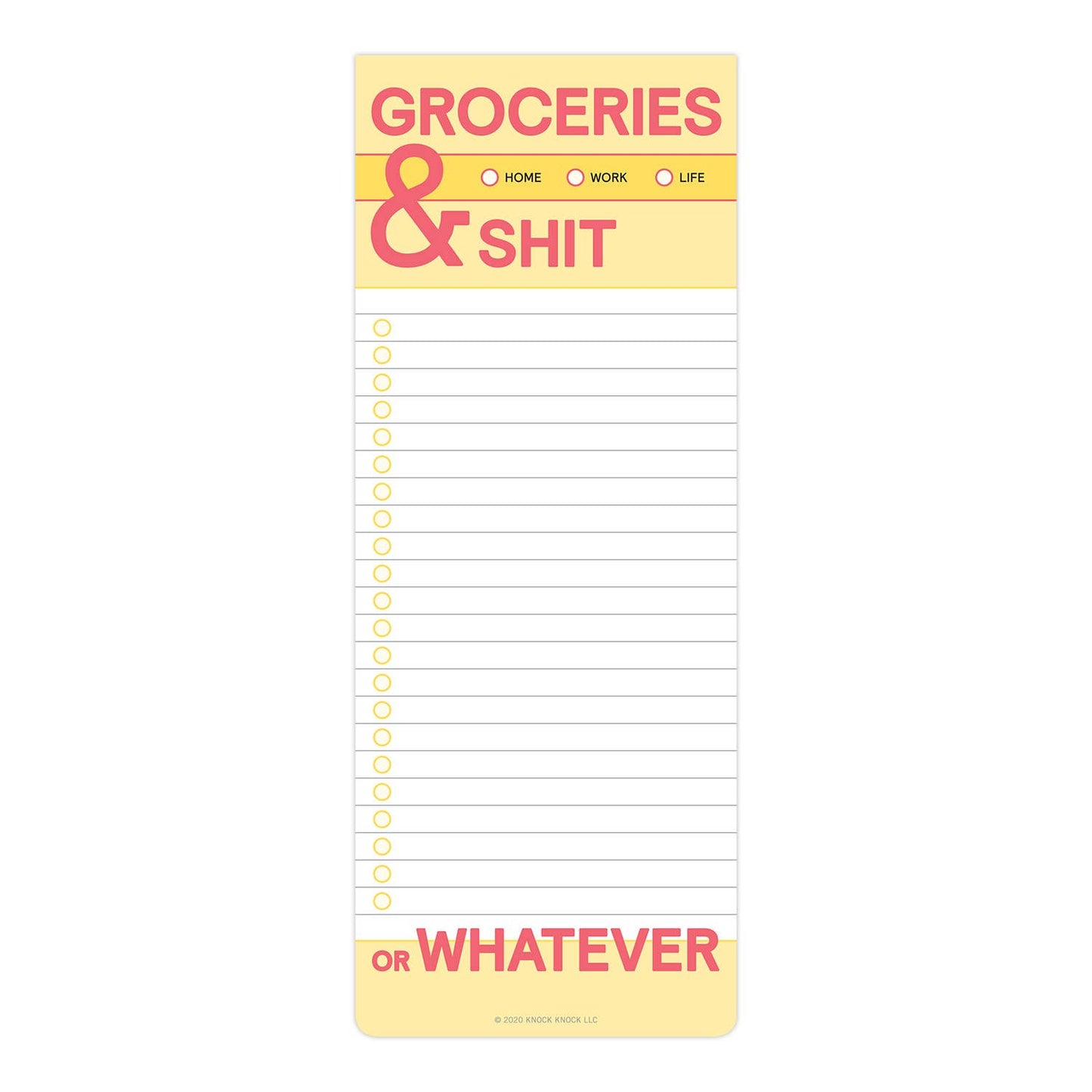 Groceries and Shit Note Pad