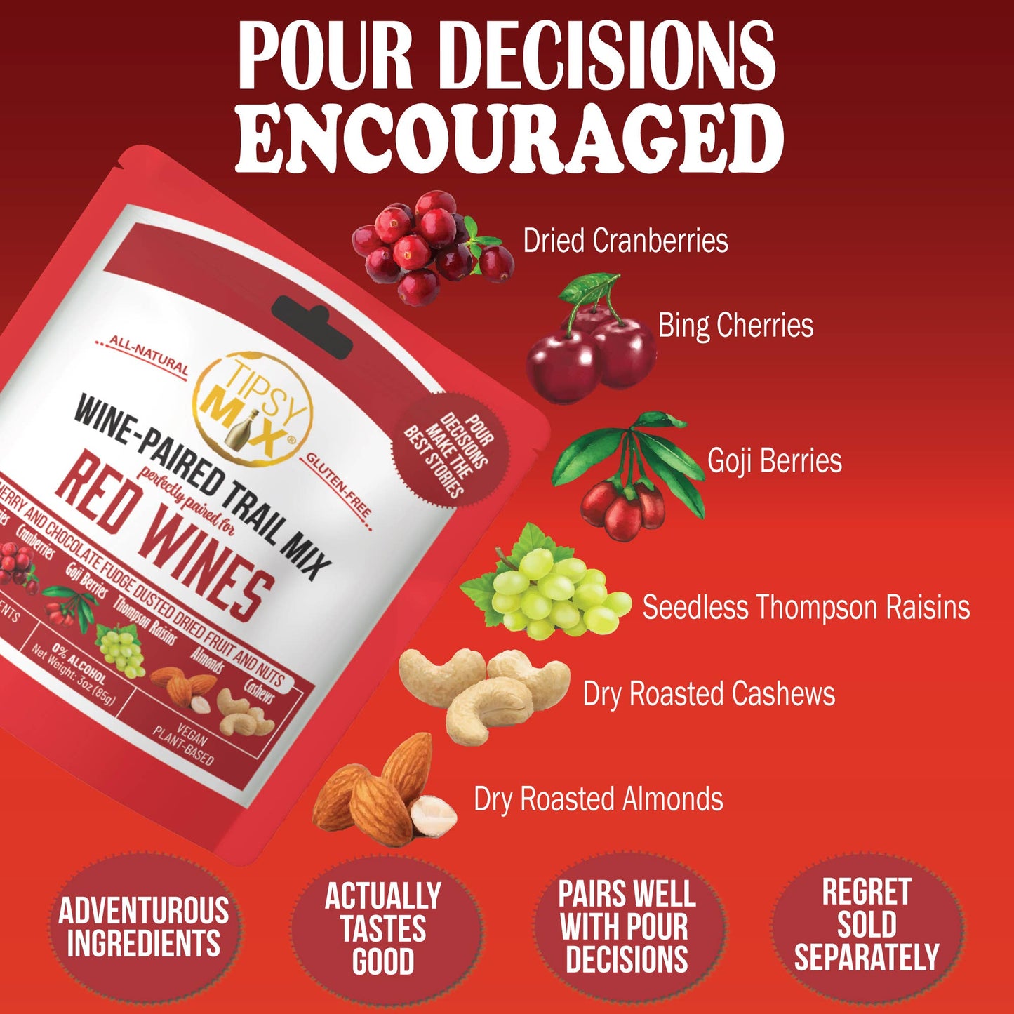 Wine-Paired Trail Mix - Red Wines