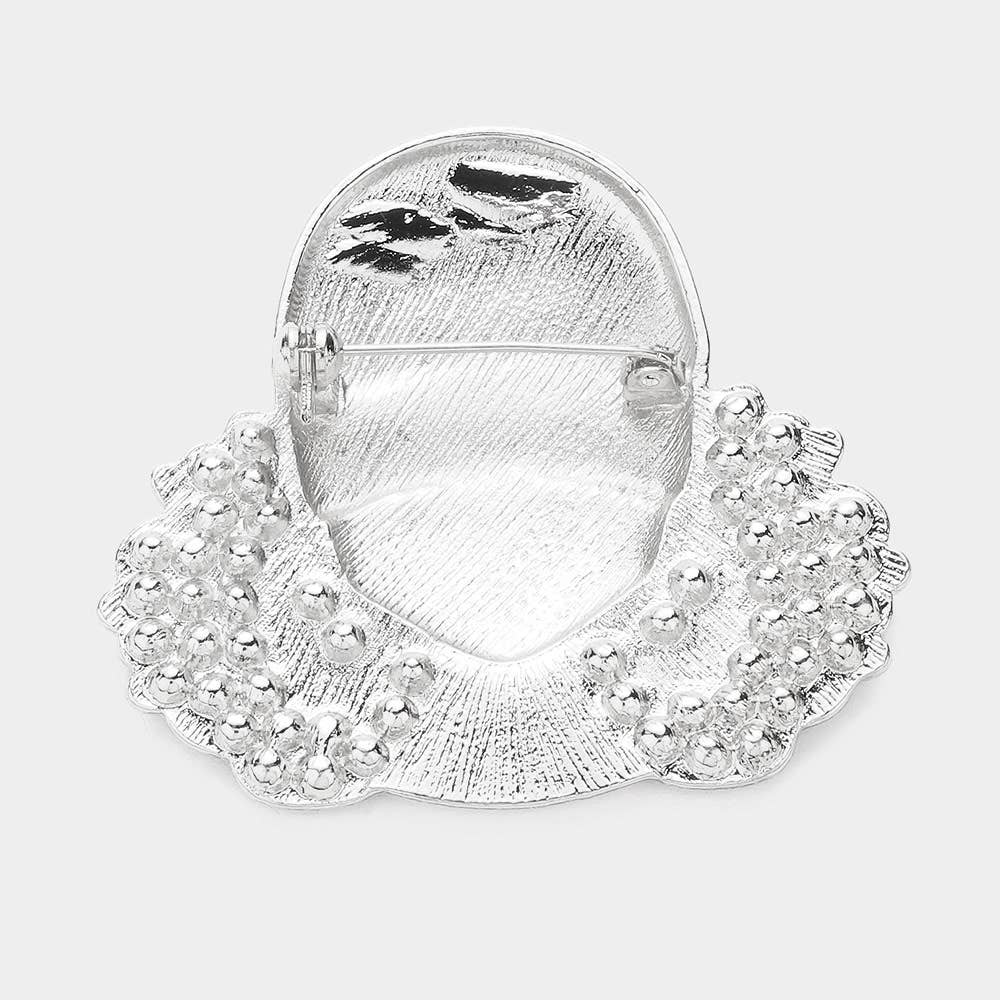 Enamel Queen Woman Pin Brooch