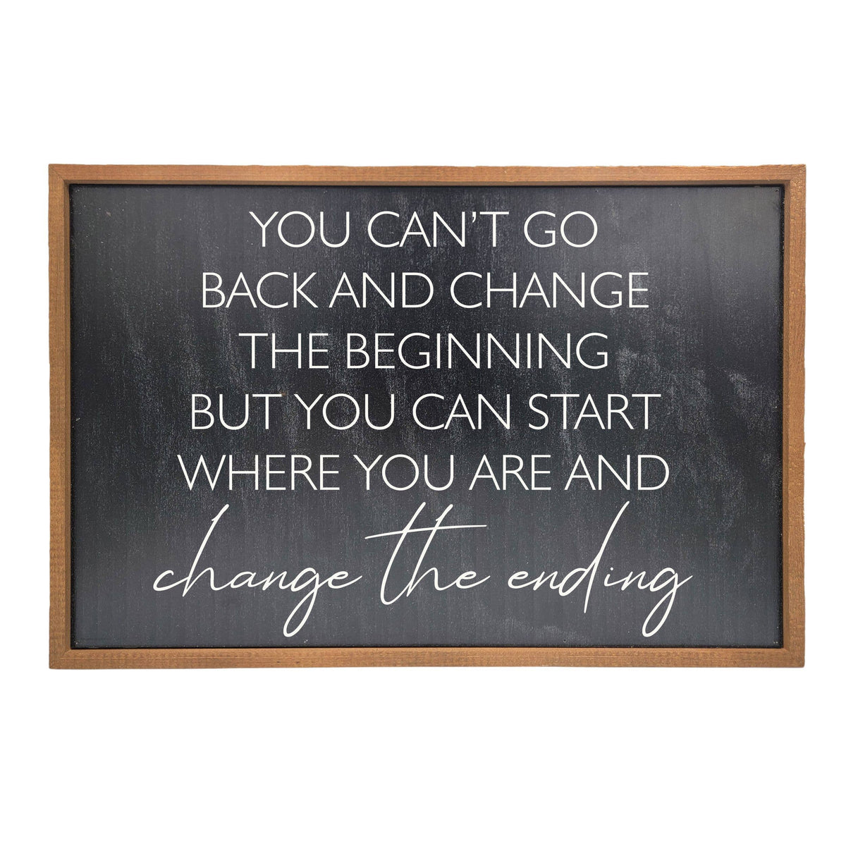 You Can't Go Back And Change