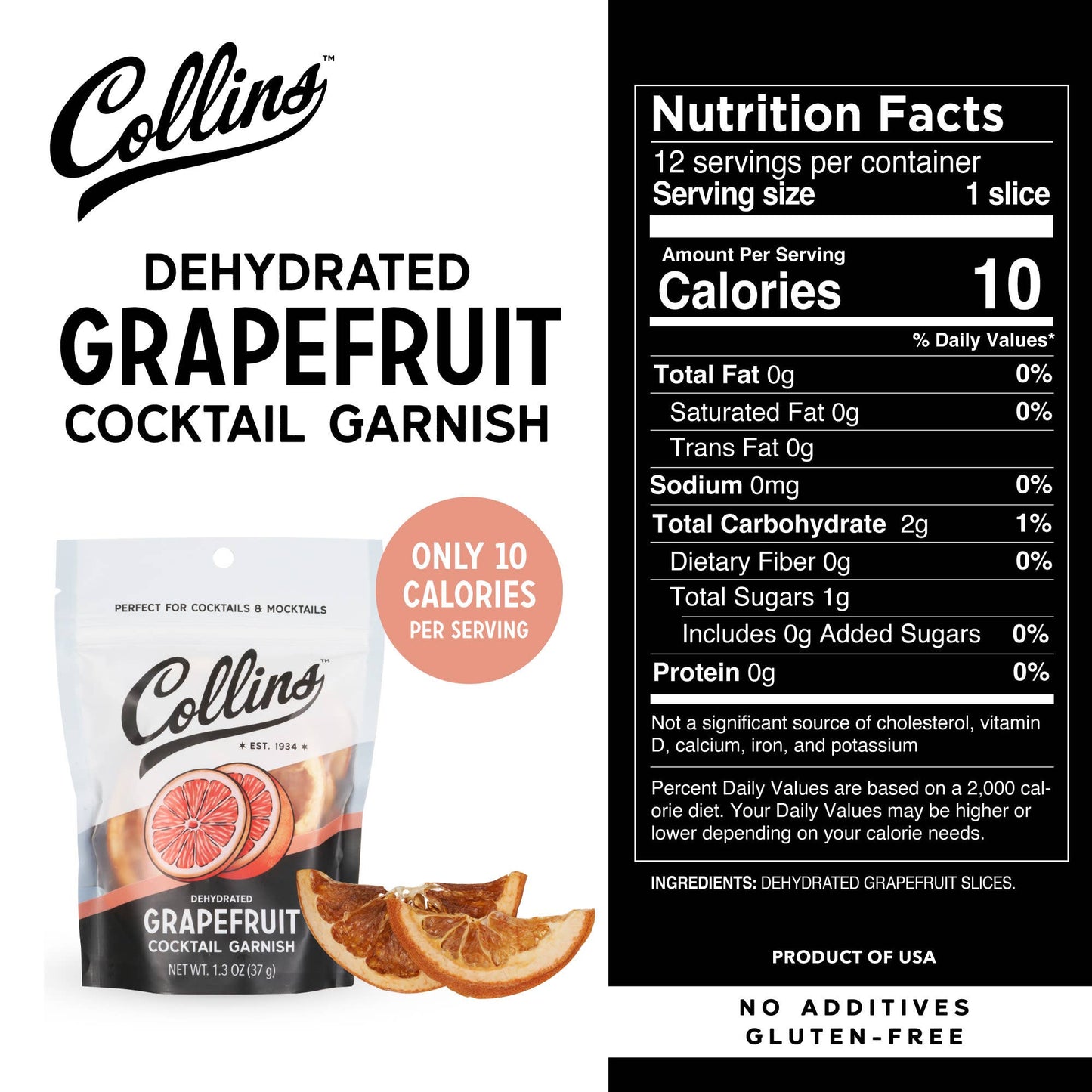 Dehydrated Grapefruit Cocktail Garnish