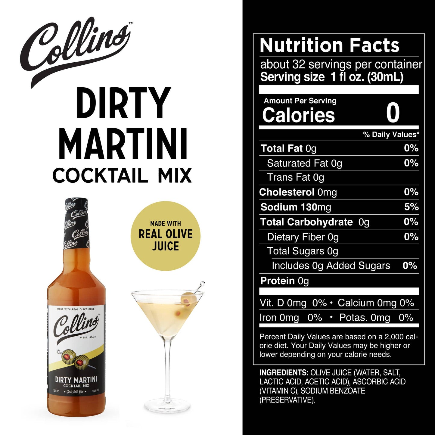 Collins - All-in-1 Dirty Martini Cocktail Kit