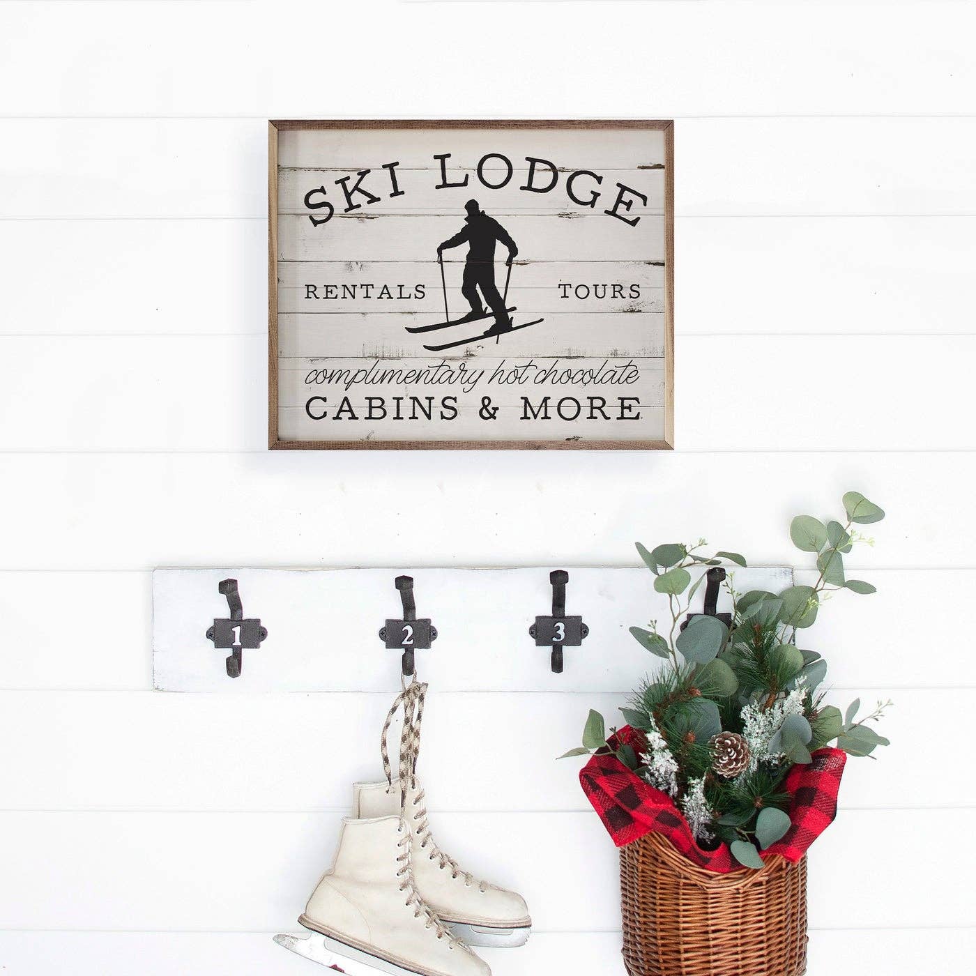 Ski Lodge Skier Whitewash
