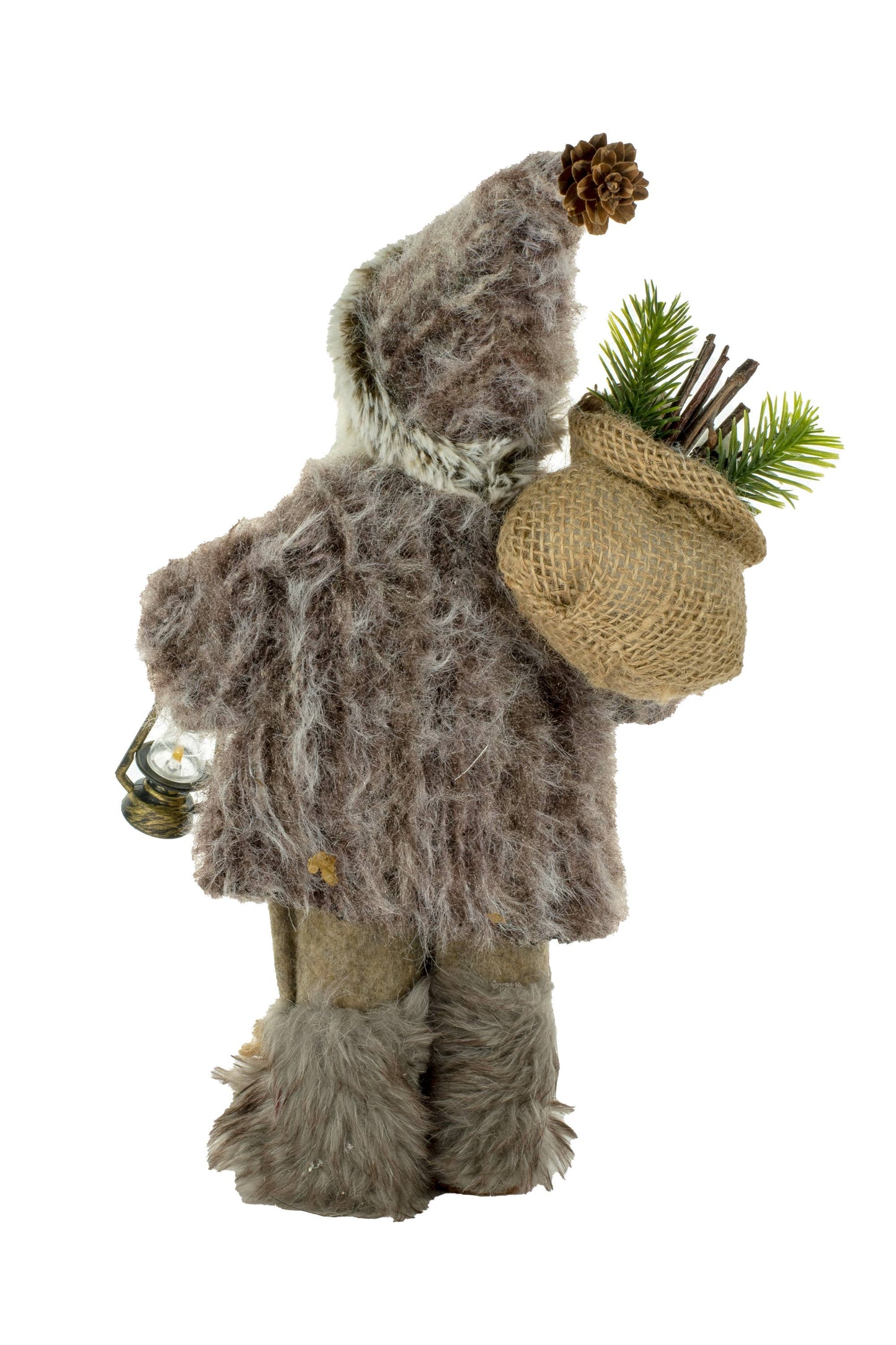 Starlight Collection - Brown Woodsy Santa Figurine with Lantern