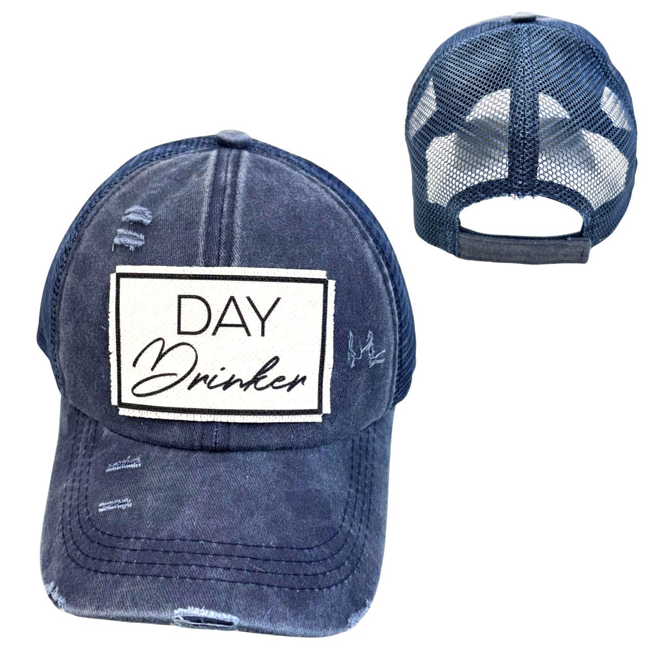 dkhandmade - DAY DRINKER BALL CAP | UNISEX HAT | DISTRESSED