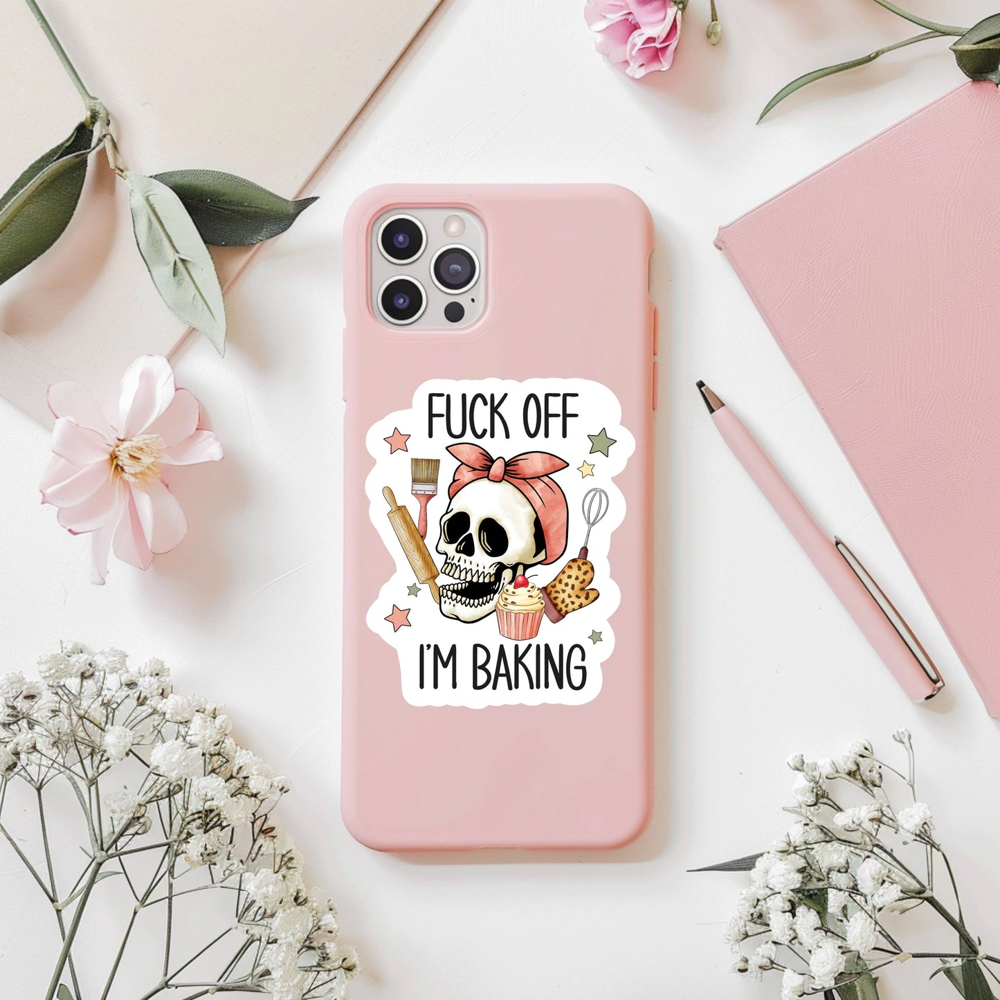 Moonlit Creations - Girl boss vinyl sticker, small women opened business merch