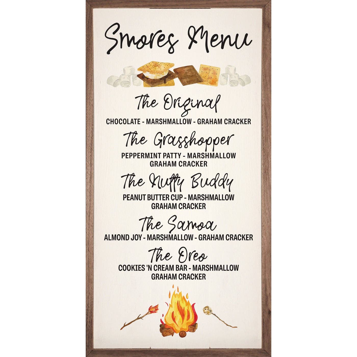 Smores Menu White