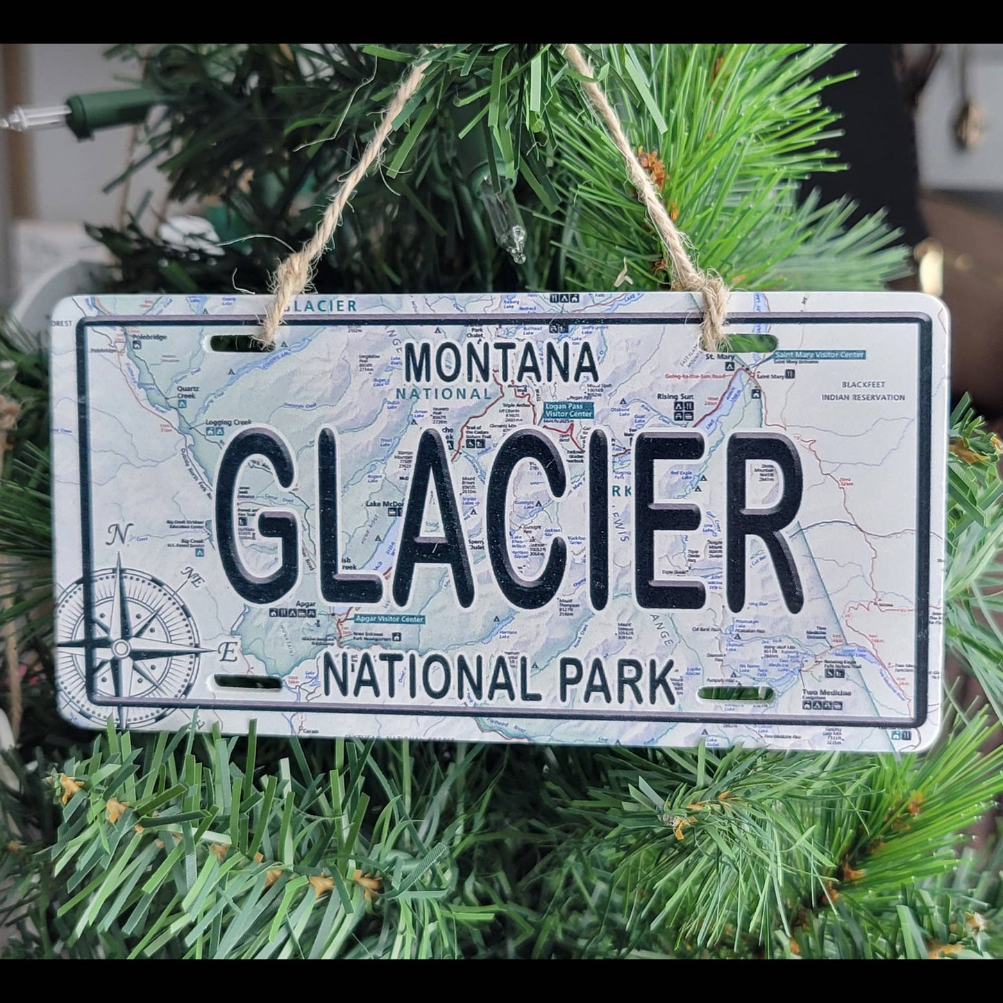 Deep Creek Wood License Plate
