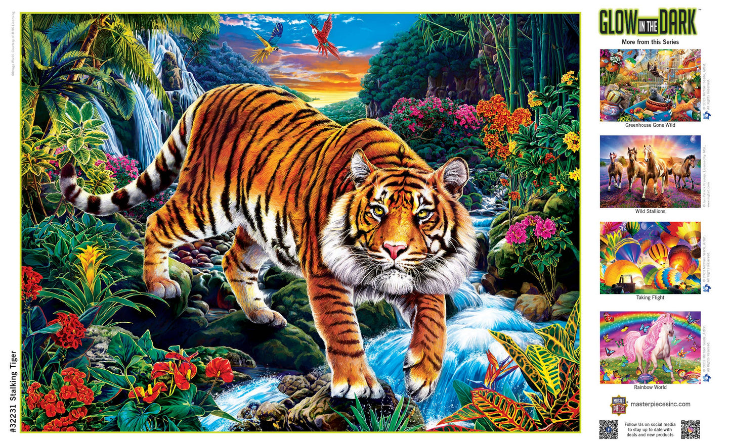 Glow in the Dark - Stalking Tiger 300 Piece EZ Grip Puzzle