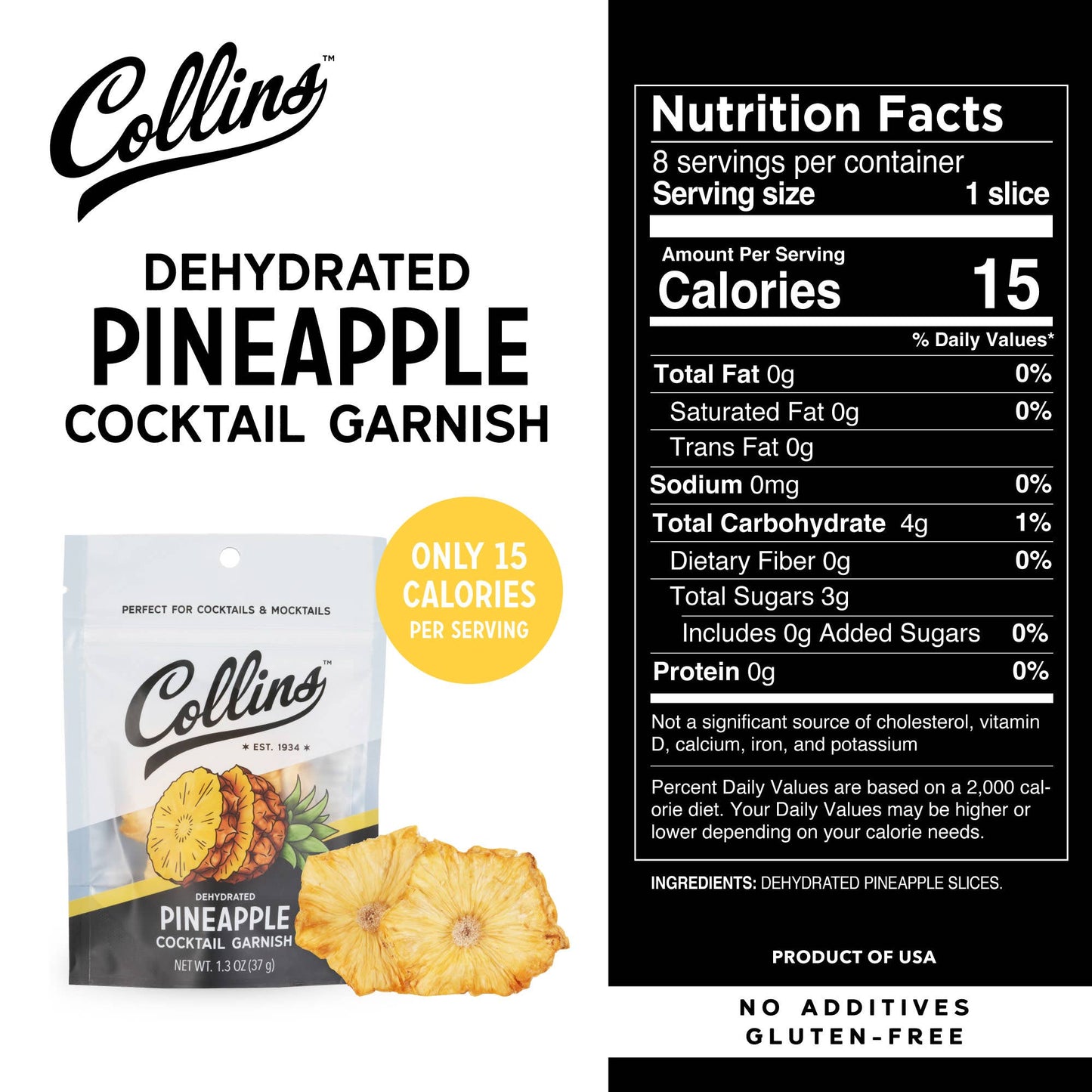 Dehydrated Pineapple Cocktail Garnish