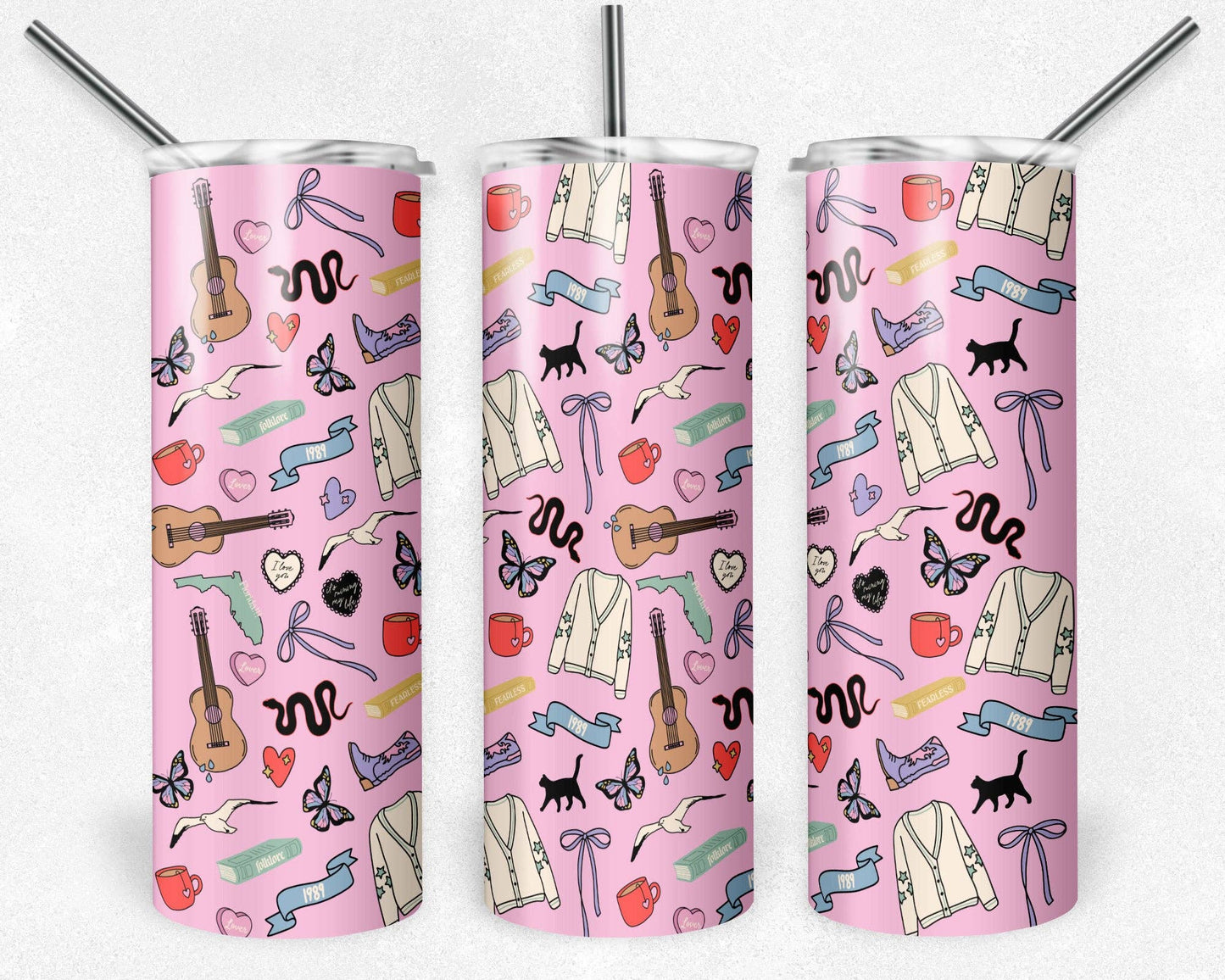 20 oz Skinny Tumbler, Taylor Icons