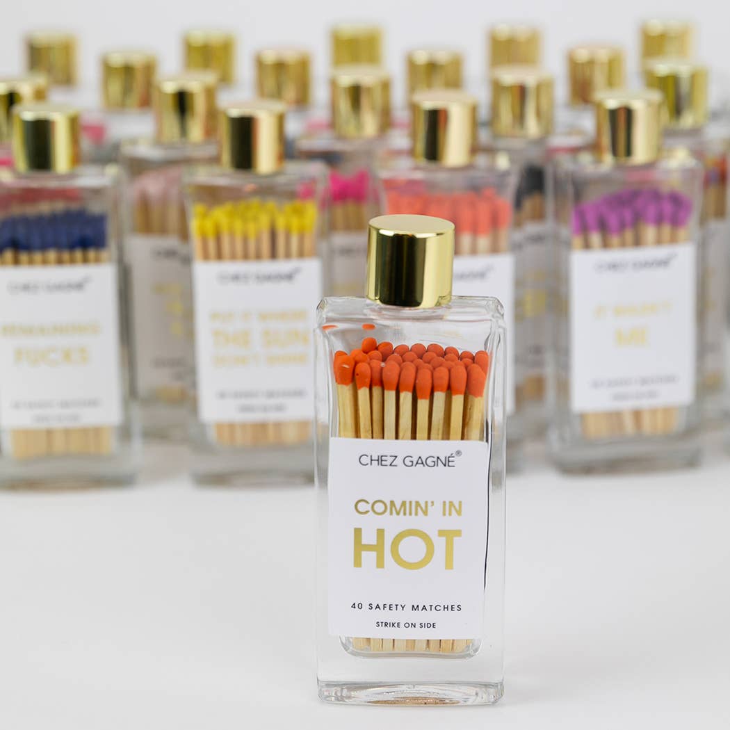 Coming In Hot Glass Bottle Safety Matches
