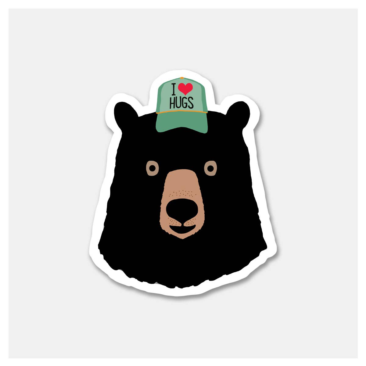 I love hugs Black Bear - Sticker
