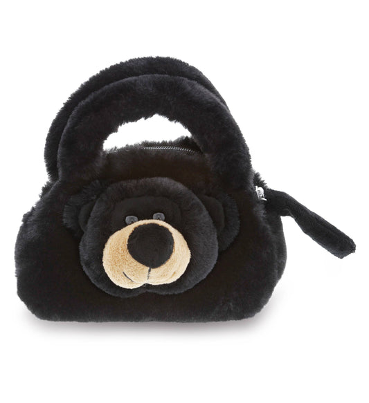Soft Plush Hand Bag - Black Bear