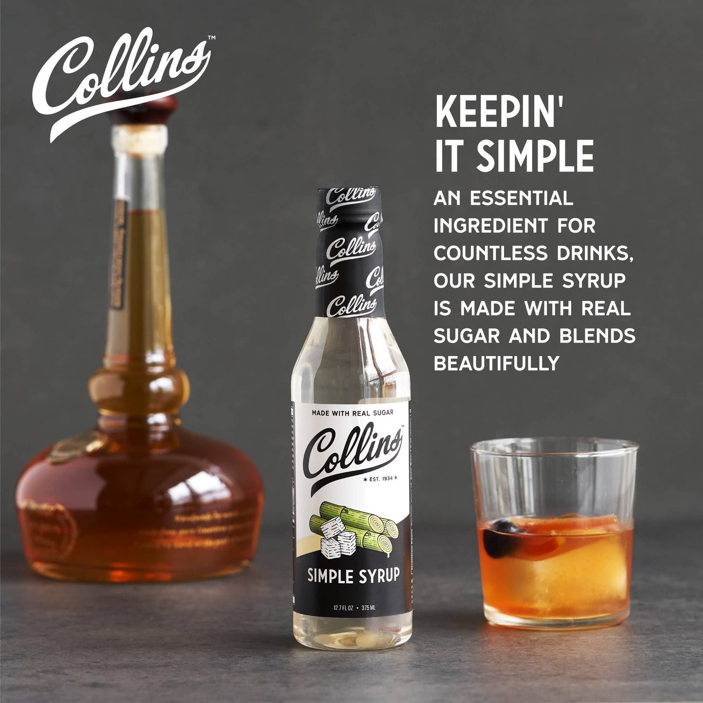Real Sugar Cocktail Simple Syrup - 12.7 oz