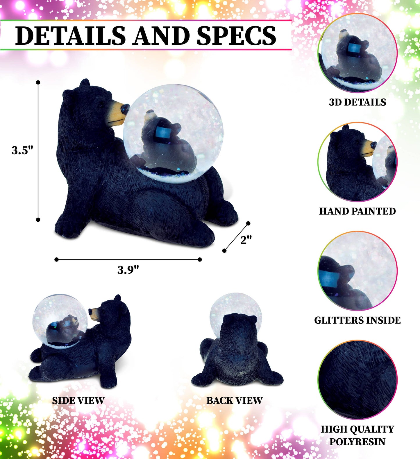 Wild Snow Globe - Black Bear