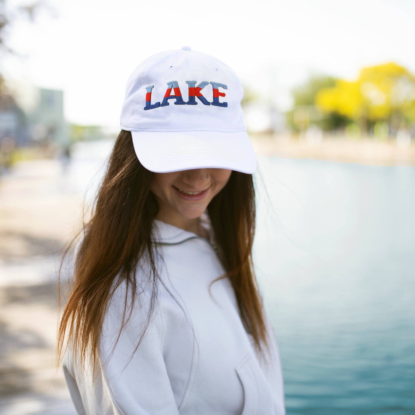 Pavilion - Lake - White Adjustable Hat