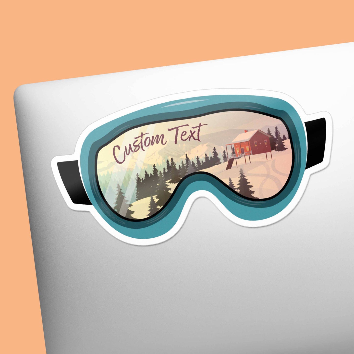 Wisp Ski Goggle Mountain Sticker