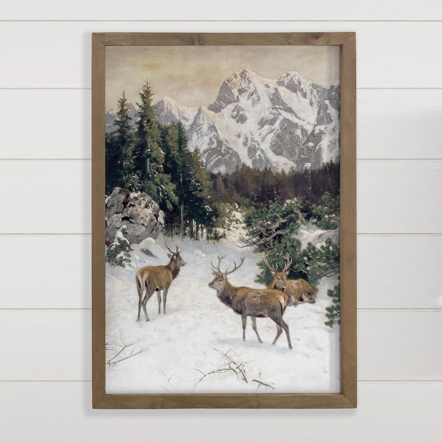 Winter Deer Mountains