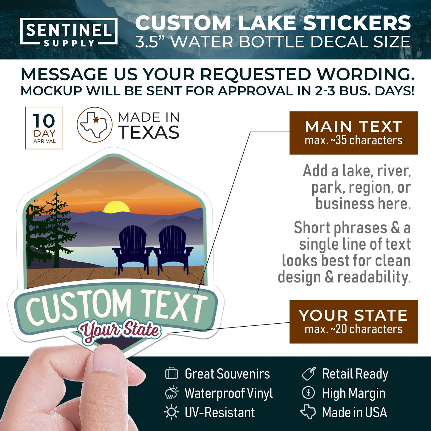 DCL Sunset Lake Sticker