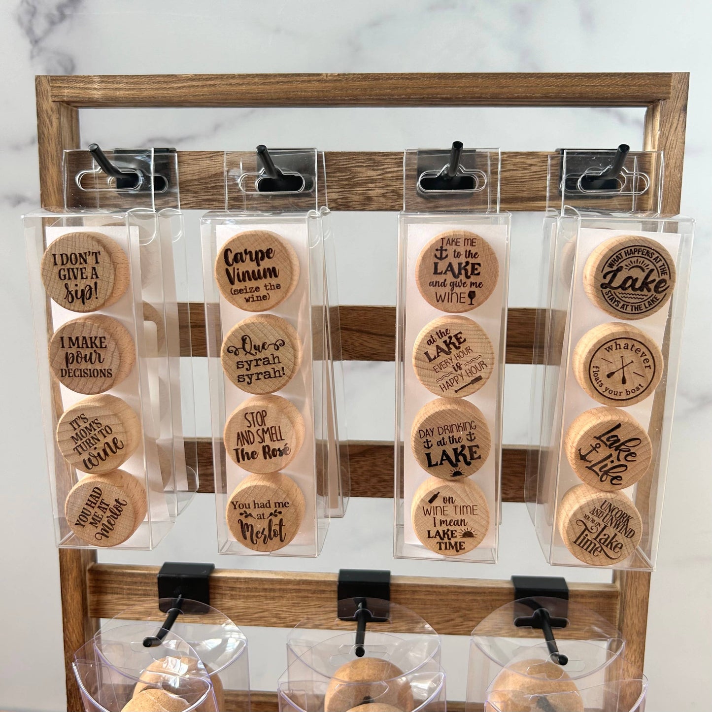 Engraved Lake Wine Bottle Stoppers