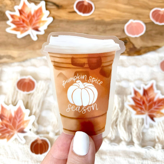 Elyse Breanne Design - Pumpkin Spice Latte Season 3x2 in. Sticker