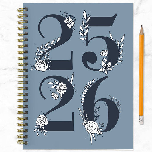 French Blue Medium Planner 2025-2026