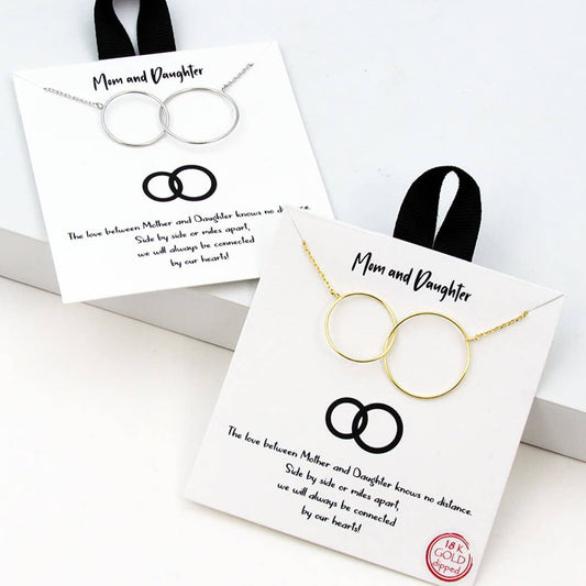 Gold-Dipped Mom&Daughter Necklace