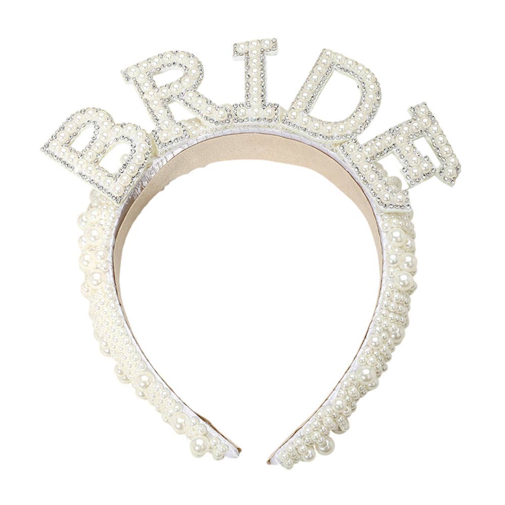 Pearl BRIDE Message Pointed Headband