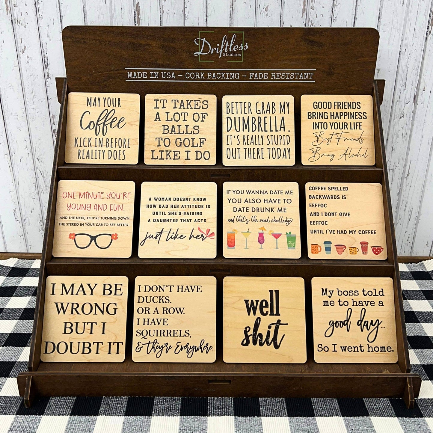 Well Shit - Wood Coasters