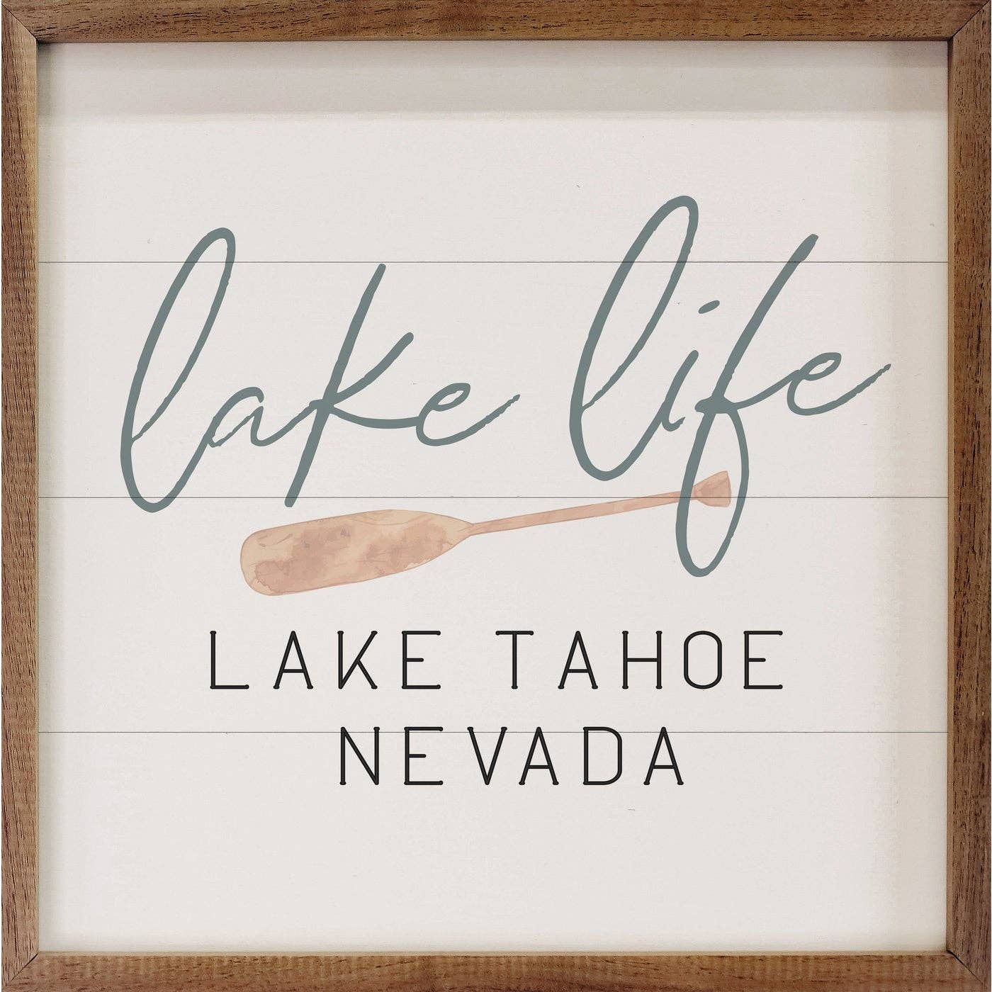 Personalized Lake Life Oar White