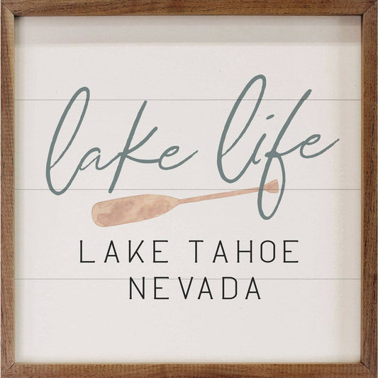 Personalized Lake Life Oar White