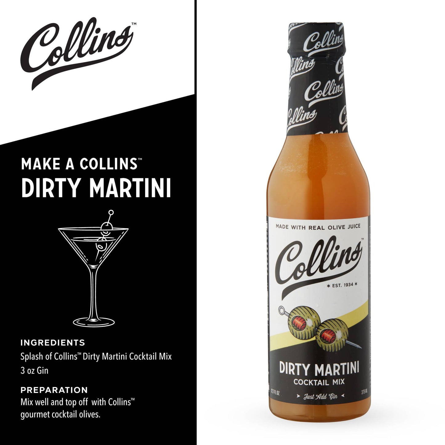 Dirty Martini Cocktail Mix - 12.7 oz