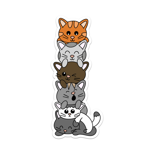 Mouthy Broad - Stack of Cats Sticker