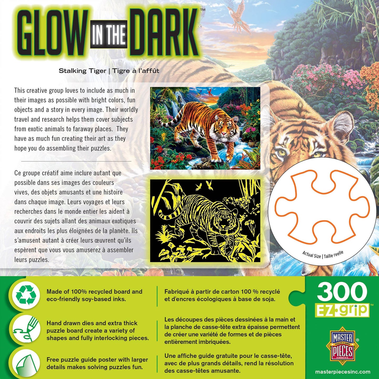 Glow in the Dark - Stalking Tiger 300 Piece EZ Grip Puzzle