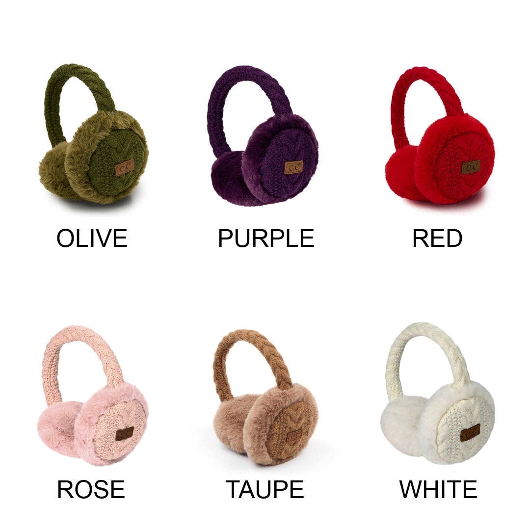 CC Cable Knit Earmuffs