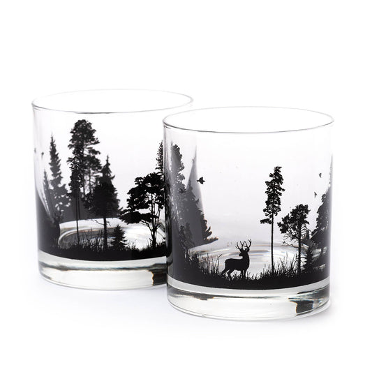 Forest Animals Whiskey Glasses