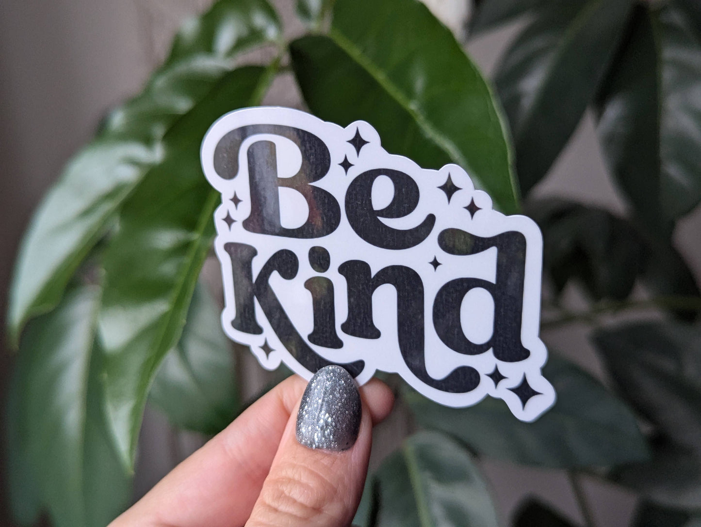 Moonlit Creations - Be kind vinyl sticker, positive inspirational merch