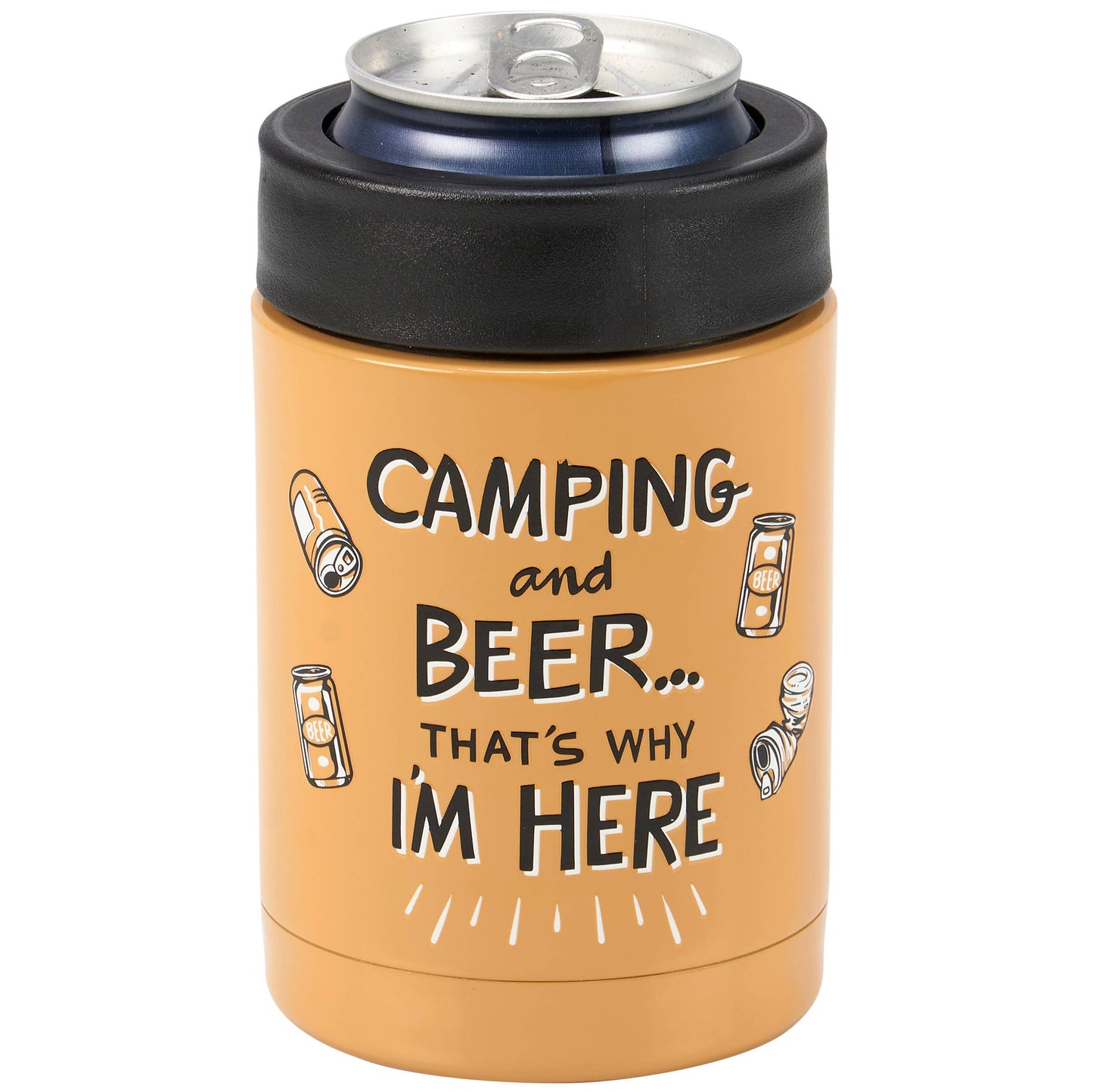 Camping And Beer Can Cooler