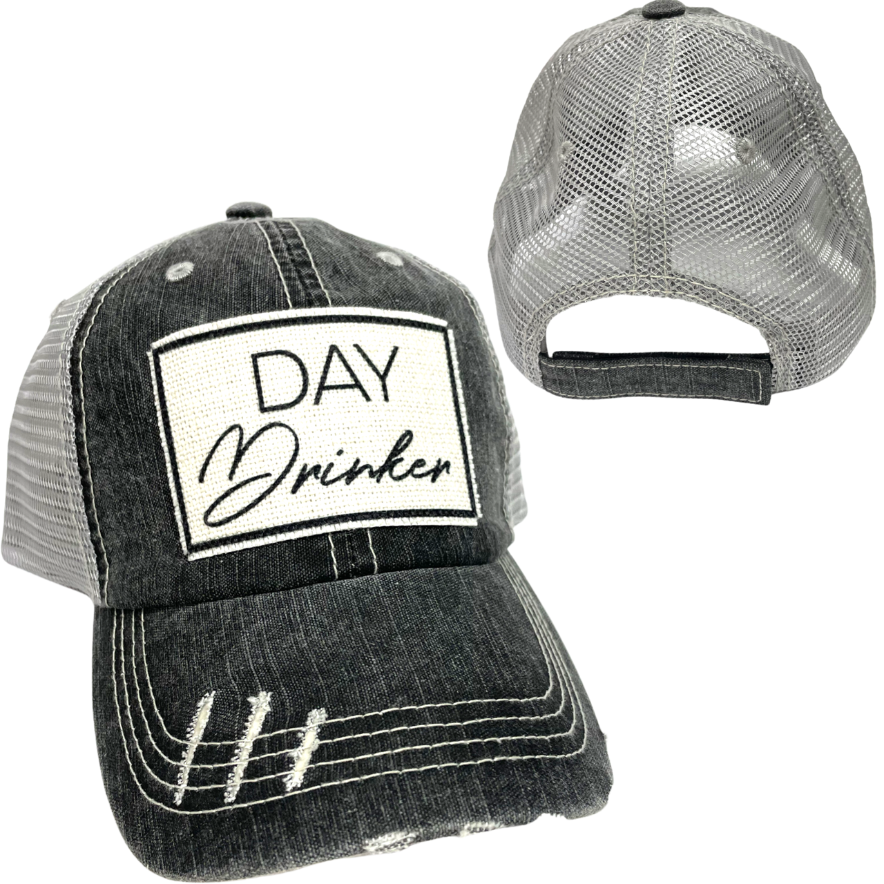 dkhandmade - DAY DRINKER BALL CAP | UNISEX HAT | DISTRESSED