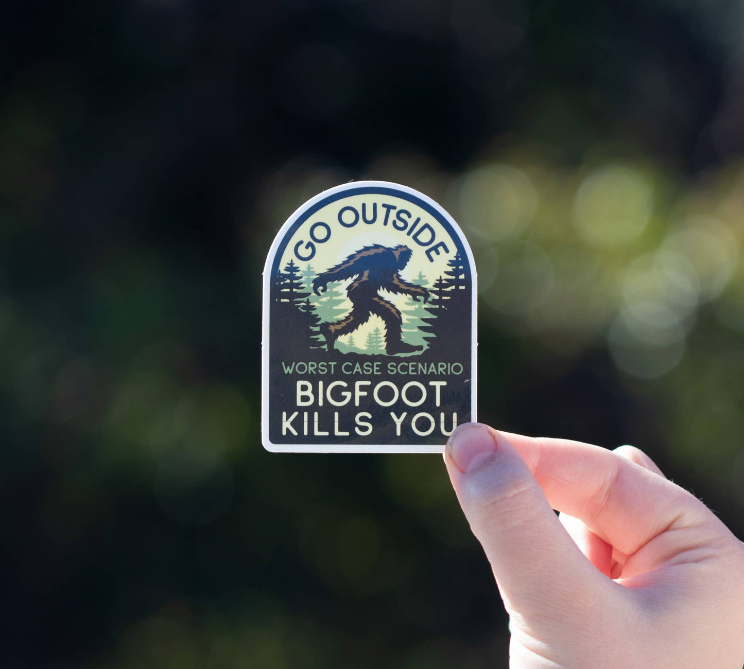 Worst Case Scenario Bigfoot Kills You Sticker
