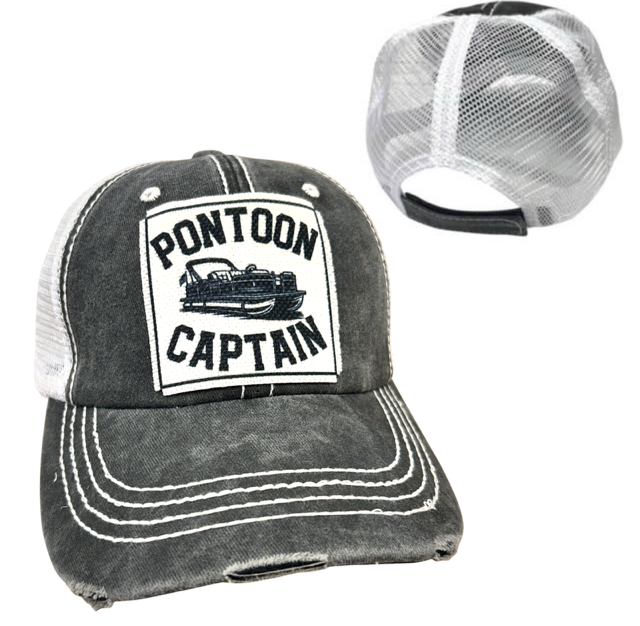 dkhandmade - PONTOON CAPTAIN | UNISEX HAT | DISTRESSED