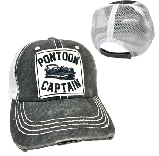 dkhandmade - PONTOON CAPTAIN | UNISEX HAT | DISTRESSED